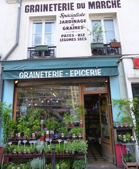A traditional seed shop at the Aligre market, in the 12th Arrondissement of Paris