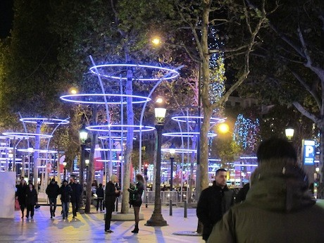 Holiday lights in Paris