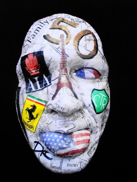 From a California artist, this Paris street-art mask has been stolen