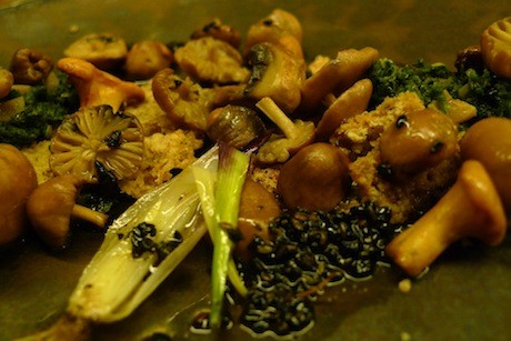 Champignons (mushrooms) at Agapé Substance, where chef David Toutain dabbles in molecular cooking, in the 6th Arrondissement of Paris