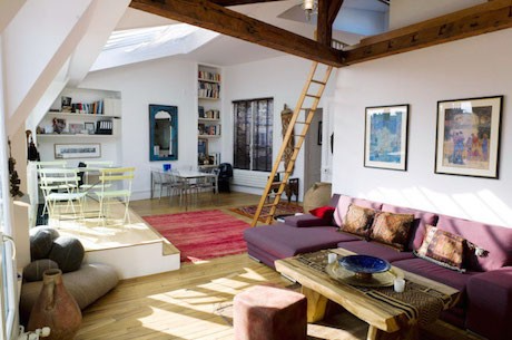 Bohemian-chic loft style apartment in the Marais