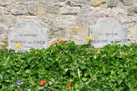 The small cemetery in Auvers sur Oise where Van Gogh rests in peace