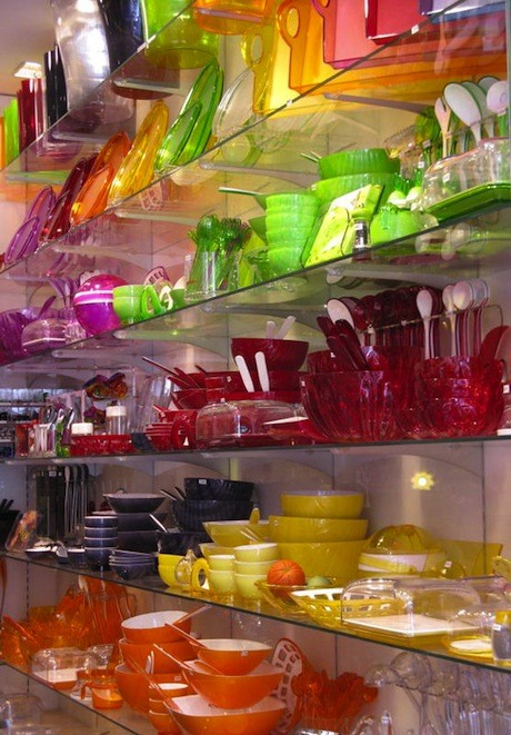 Plastiques, on the rue de Rennes, dishes up cheerful plasticware in the 6th Arrondissement in Paris