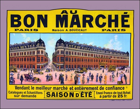 Paris fashion: Le Bon Marché poster