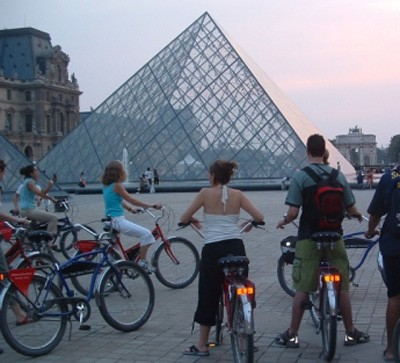 Teens in Paris on Bikes