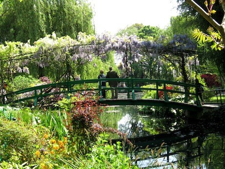 The Japanese footbridge at Monet's garden in Giverny