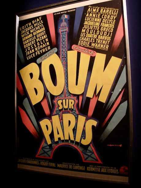 A poster from the exhibition "Paris en Chansons"