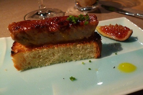 Miso-caramelized foie gras at Sola, a Franco-Japanese restaurant in the 5th Arrondissement of Paris