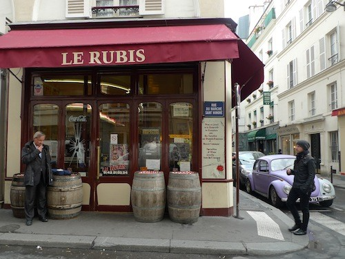 Le Rubis, in the 1st Arrondissement, in Paris, is a 1930s-era bar à vin