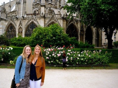 Allison Corbat and Franny Belau, enjoying summer in Paris
