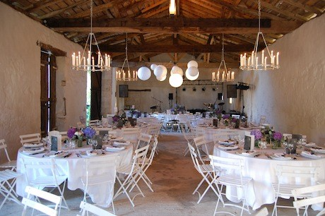 A wedding dinner at Château Rigaud