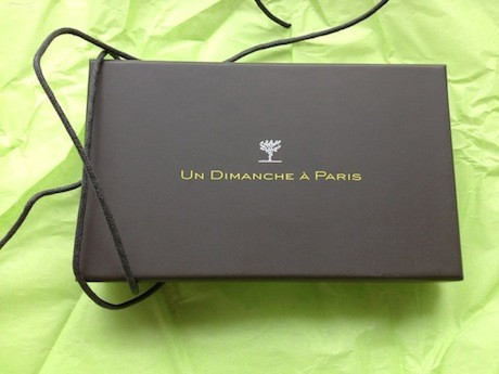 Elegant packaging at Un Dimanche à Paris for the finest chocolates.