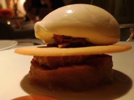 Apple tart at Itinéraires, chef Sylvain Sendra's prix-fixe bistro in the 5th Arrondissement of Paris