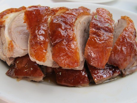 The Chinese restaurant Pacifique, in the Belleville neighborhood of Paris, features a carving station for meat lovers.