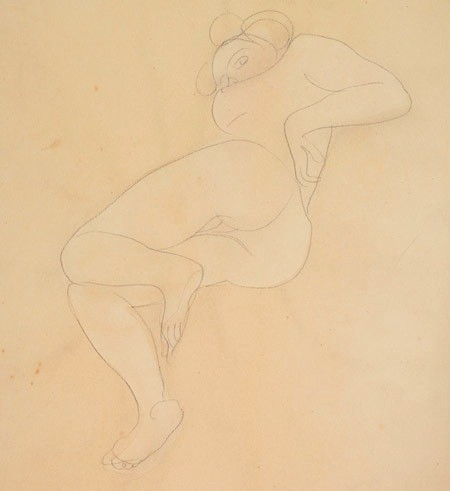 Femme nue étendue sur le côté, by Rodin