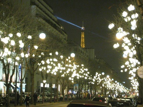 Holiday lights on the avenue Montaigne