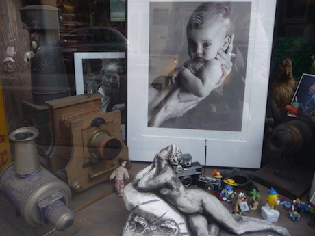 On display at a photographer's shop in the Batignolles neighborhood, in the 17th Arrondissement of Paris
