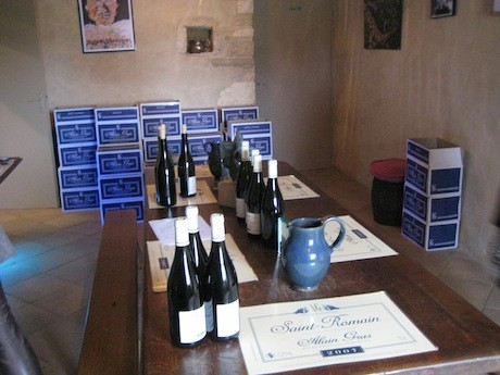 The tasting room at Domaine Alain Gras