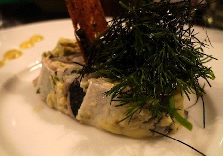 Herring with mustard, nori and dill at Le Cotte Rôti, a Paris bistro in the 12th Arrondissement