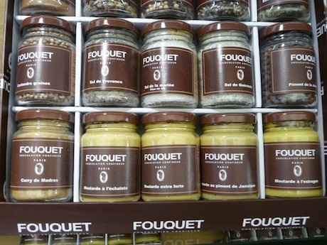 Mustard is among the condiments at Fouquet, a gourmet chocolatier in the 8th Arrondissement of Paris