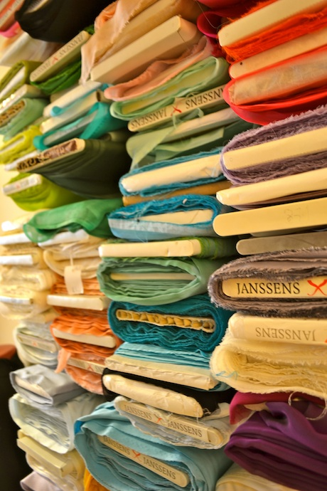 So many fabrics to choose from at Philippine Janssens