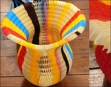 Plissé Polymorphe (Pleated Paper Vase), by Tsé & Tsé Associés