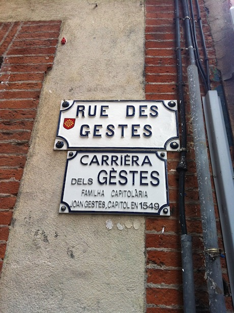 A street sign in Toulouse