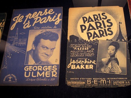 Posters at the exhibition "Paris en Chansons"
