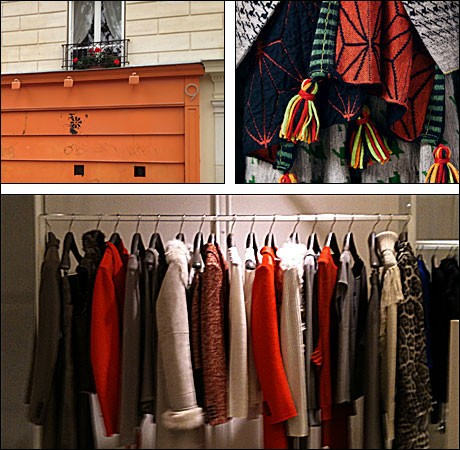 Buildings and boutiques in Paris boast orange hues