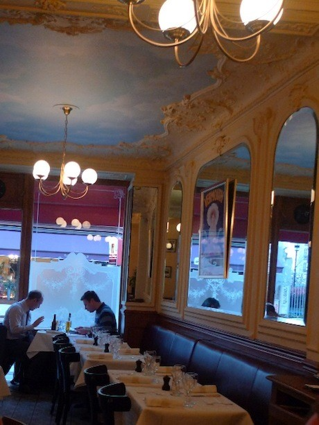 The dining room at Chardenoux, Cyril Lignac's classic French bistro in the 11th Arrondissement of Paris