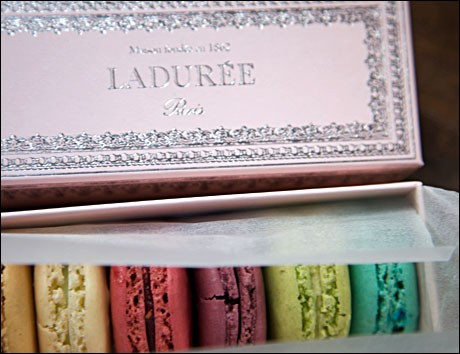 Ladurée macarons in a Second Empire–inspired box