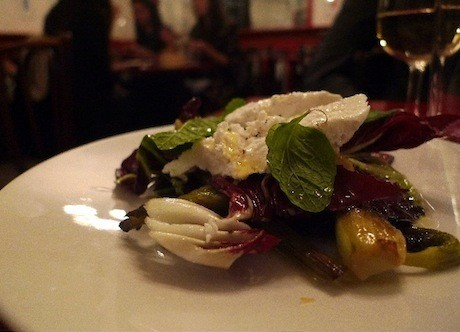 Fennel and radicchio salad at Au Passage, a small-plates wine bar in the 11th Arrondissement of Paris