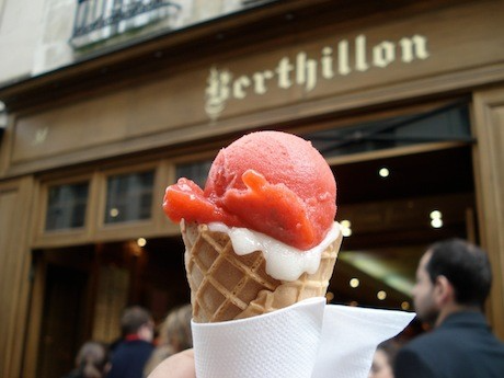 The Berthillon ice cream shop in the 4th Arrondissement of Paris