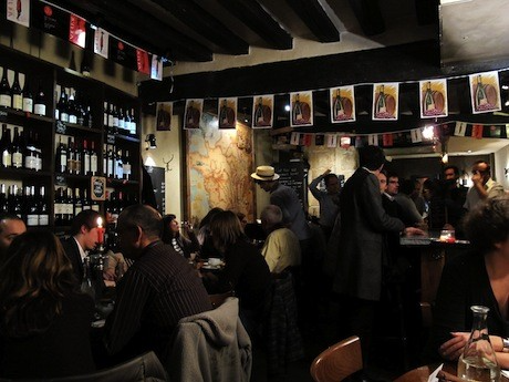 The 5th Arrondissement Paris wine bar Le Porte-Pot offers a nice selection of organic and natural wines served in a warm, rustic room with satisfying home-cooked food